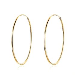Pendientes Aros Liso Oro