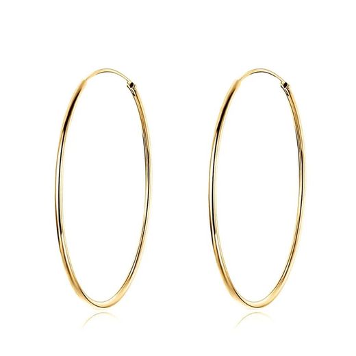 Pendientes Aros Liso Oro