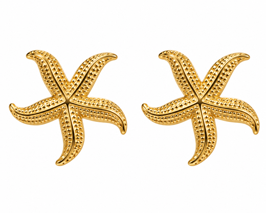 Pendientes Estrella de Mar Dorado