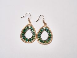 Pendientes Gota Verde