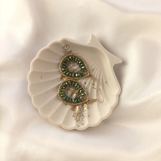 Pendientes Gota Verde