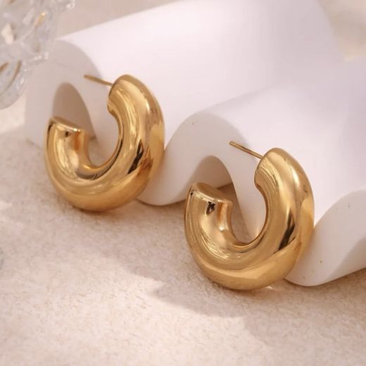 Pendientes Habana Aro Grueso Oro