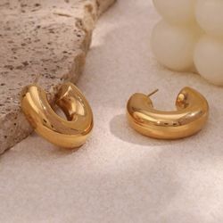 Pendientes Habana Aro Grueso Oro