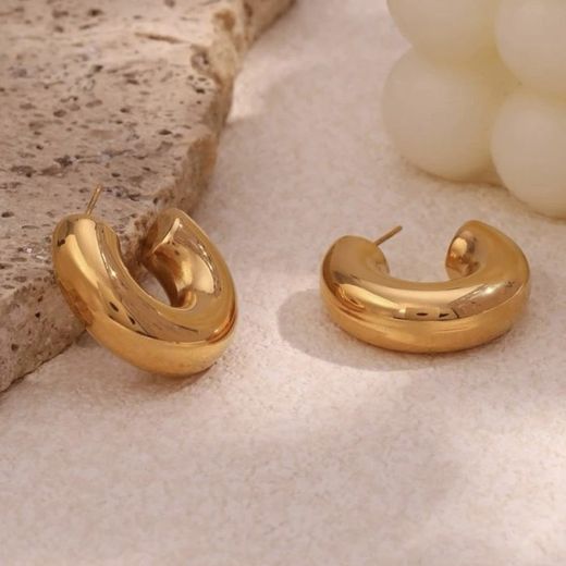 Pendientes Habana Aro Grueso Oro