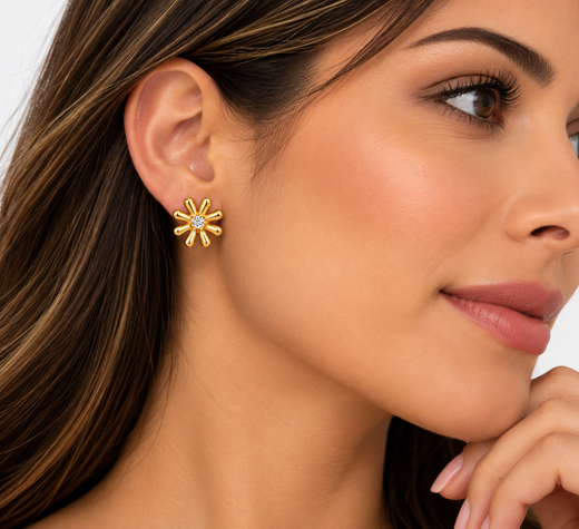Pendientes Margarita Dorado