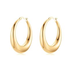 Pendientes Quinea Aros Ovalados Oro