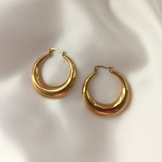 Pendientes Quinea Aros Ovalados Oro