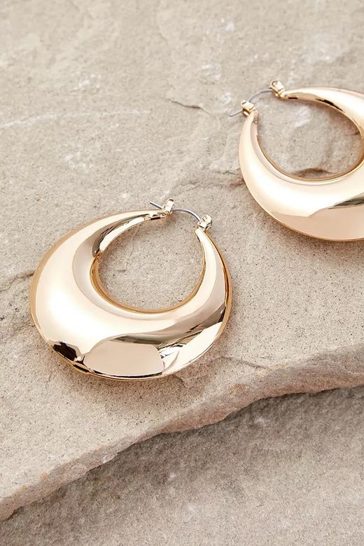 Pendientes Quinea Aros Ovalados Oro