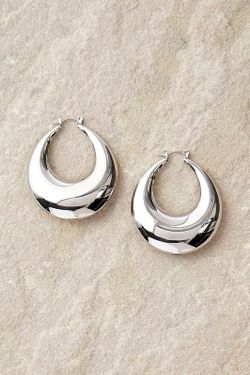 Pendientes Quinea Aros Ovalados Plata