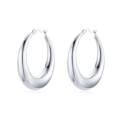 Pendientes Quinea Aros Ovalados Plata