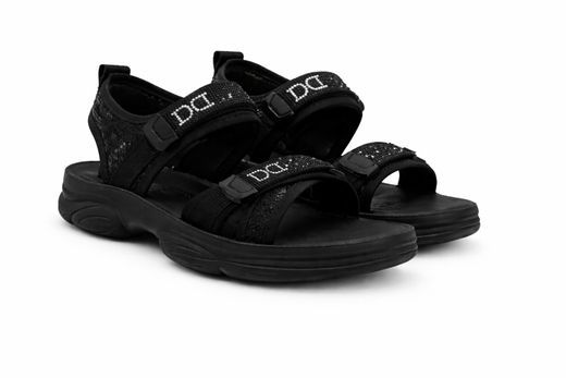 Sandalia Dolce Con Suela Deportiva Negro