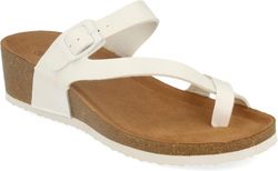 Sandalia Anatómica Con Cuña Blanco