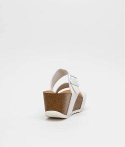 Sandalia Casual de Cuña Plateado