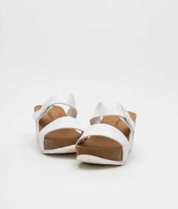 Sandalia Casual de Cuña Plateado