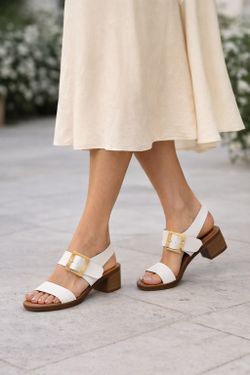 Sandalia De Mujer Gótica Blanco