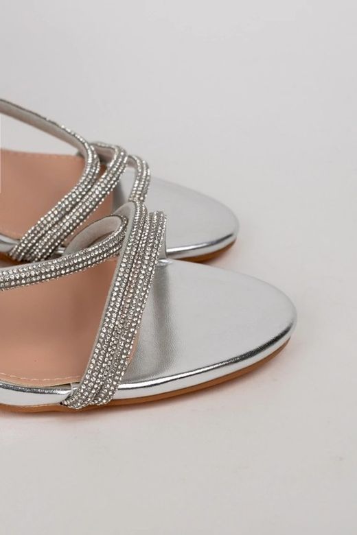 Sandalia De Tacón Celiya Plata