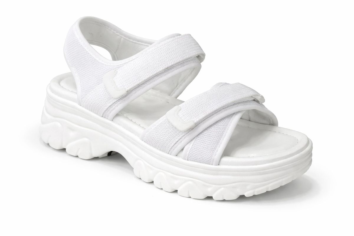 Sandalia Lamis Con Plataforma y Suela Deportiva Blanco