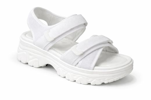 Sandalia Lamis Con Plataforma y Suela Deportiva Blanco