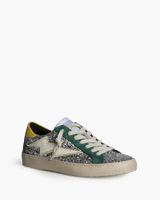 Zapatilla Rayo Plata - Verde - Amarillo Marca Corina REF M6022