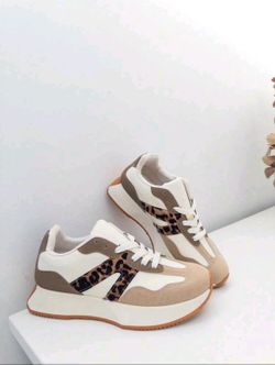 Zapatillas Casual Con Plataforma y Estampado Leopardo