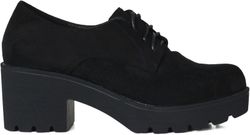 Zapato Blucher Abotinado Con Plataforma Negro