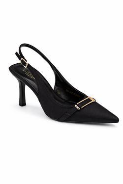 Zapato Destalonado Con Tacón Negro