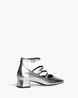 Zapato Mary Jeane Plateado marca Corina M4665